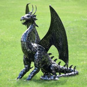 4.75 ft. Tall Large Iron Sentry Dragon Statue 4.75 ft. Tall Large Iron Sentry Dragon Statue